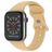 Mobigear Sport Dual Silikon Apple Watch Armband Drückerschließe - 49/46/45/44 mm - Beige
