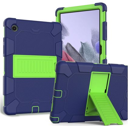 Mobigear ShieldStand Samsung Galaxy Tab A8 10.5 (2021) Hülle Kunststoff,Silikon Backcover + Ständer - Blau / Grün