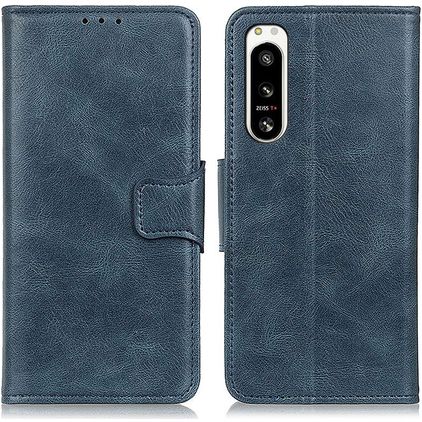 Mobigear Classy Sony Xperia 5 IV Hülle Klapphülle Geldbörse - Blau