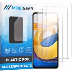 Mobigear POCO X4 Pro 5G Displayschutz Schutzfolie - Hüllenfreundlich (3er Pack)