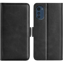 Mobigear Slim Magnet Motorola Moto E32 Hülle Klapphülle Geldbörse - Schwarz