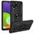 Mobigear Armor Ring Samsung Galaxy A22 4G Hülle Hardcase Backcover Stoßfest mit Ringhalter - Schwarz