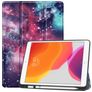 Mobigear Tri-Fold Gel iPad 8 (2020) Hülle TPU,Kunstleder Klapphülle + Stifthalter - Galaxis