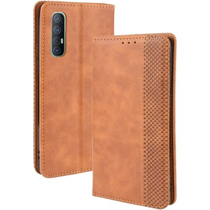 Mobigear Sensation OPPO Reno 3 Pro Hülle Klapphülle Geldbörse - Cognac