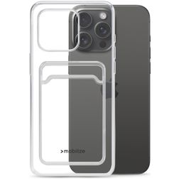 Mobilize Gelly Card Transparent iPhone 15 Pro Max TPU (flexibel) Backcover mit Kartenfach - Transparent