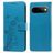 Mobigear Flowers Google Pixel 11 Pro Hülle Klapphülle Geldbörse - Blau