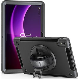 Mobigear SureGrip Lenovo Tab P11 Gen 2 Hülle Kunststoff,Silikon Backcover + Ständer - Schwarz
