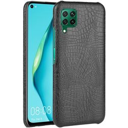 Mobigear Croco Huawei P40 Lite Hülle Hardcase Backcover - Schwarz