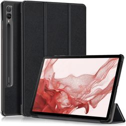Mobigear Tri-Fold Samsung Galaxy Tab S9 Plus Klapphülle + Stylus-Halter - Schwarz
