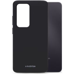 Mobilize Rubber Gelly OPPO A5m Hülle Flexibles TPU Backcover - Schwarz