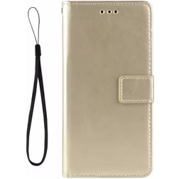 Mobigear Wallet Motorola One Hyper Hülle Klapphülle Geldbörse - Gold