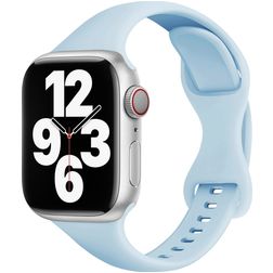 Mobigear Sport Slim Silikon Apple Watch Armband Pin-and-Tuck-Verschluss - 49/46/45/44 mm - Babyblau