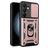 Mobigear Armor Ring Cam Slide Samsung Galaxy S24 FE Hülle Hardcase Backcover Stoßfest mit Ringhalter und Kamera Slider - Roségold
