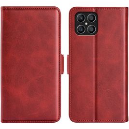 Mobigear Slim Magnet HONOR X8 Hülle Klapphülle Geldbörse - Rot