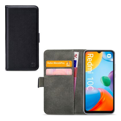 Mobilize Classic Gelly Wallet Xiaomi Redmi 10C Hülle Klapphülle Geldbörse - Schwarz