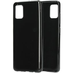 Mobiparts Classic Samsung Galaxy A51 Hülle Flexibles TPU Backcover - Schwarz