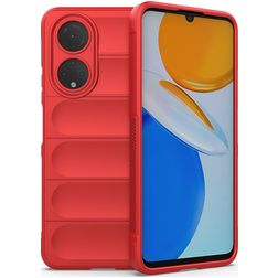 Mobigear Bumpy HONOR X7 Hülle Flexibles TPU Backcover - Rot