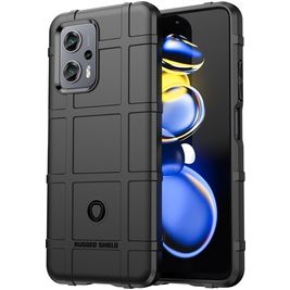 Mobigear Rugged Shield POCO X4 GT Hülle Flexibles TPU Backcover Stoßfest - Schwarz