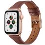 Mobigear Napoli Leder Apple Watch Armband Dornschließe - 42/41/40/38 mm - Braun