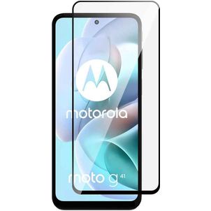 Mobigear Premium Motorola Moto G41 Panzerglas Gehärtetes Glas Displayschutz - Hüllenfreundlich - Schwarz