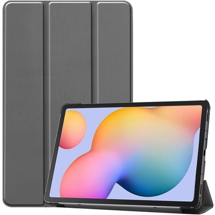 Mobigear Tri-Fold Samsung Galaxy Tab S6 Lite Hülle Klapphülle - Grau