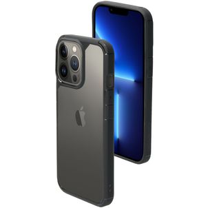 Mobiparts Rugged Clear iPhone 13 Pro Hülle Hardcase Backcover Stoßfest - Transparent / Schwarz