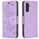 Mobigear Butterfly Samsung Galaxy A24 Klapphülle Portemonnaie - Lila