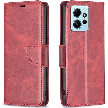 Mobigear Excellent Xiaomi Redmi Note 12 Hülle Klapphülle Geldbörse - Rot
