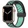 Mobigear Sport Plus Mag Silikon Apple Watch Armband Magnetverschluss - 49/46/45/44 mm - Schwarz / Türkis