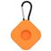 Mobigear Square Key Apple AirTag Hülle Flexibles Silikon Schlüsselanhänger - Orange