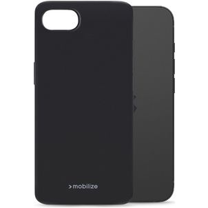 Mobilize Rubber Gelly iPhone 16e Hülle Flexibles TPU Backcover - Schwarz