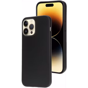 Mobiparts Classic iPhone 14 Pro Max Hülle Flexibles TPU Backcover - Matt Black