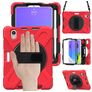 Mobigear SureGrip XGuard iPad Mini 7 (2024) Hülle Kunststoff,Silikon Backcover + Stifthalter + Schulterträger + Ständer - Rot