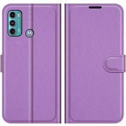 Mobigear Classic Motorola Moto G60 Hülle Klapphülle Geldbörse - Lila