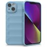 Mobigear Bumpy iPhone 14 Hülle Flexibles TPU Backcover - Blau