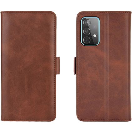 Mobigear Slim Magnet Samsung Galaxy A52s 5G Hülle Klapphülle Geldbörse - Braun