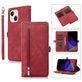 Mobigear Zipper iPhone 14 Hülle Klapphülle Geldbörse - Rot