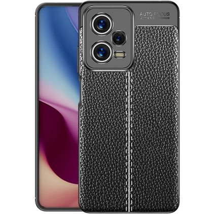 Mobigear Luxury POCO X5 Pro Hülle Flexibles TPU Backcover - Schwarz