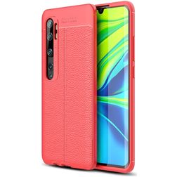 Mobigear Luxury Xiaomi Mi Note 10 Pro Hülle Flexibles TPU Backcover - Rot