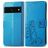 Mobigear Clover Google Pixel 7 Klapphülle Portemonnaie - Blau