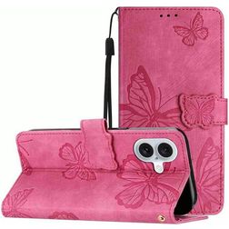 Mobigear Butterfly iPhone 17 Klapphülle Portemonnaie - Rot