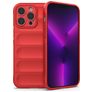 Mobigear Bumpy iPhone 14 Pro Max Hülle Flexibles TPU Backcover - Rot
