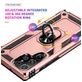 Mobigear Armor Ring Samsung Galaxy S23 Ultra Hülle Hardcase Backcover Stoßfest mit Ringhalter - Roségold