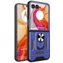 Mobigear Armor Ring Motorola Razr 50 Ultra Hülle Hardcase Backcover Stoßfest mit Ringhalter - Blau