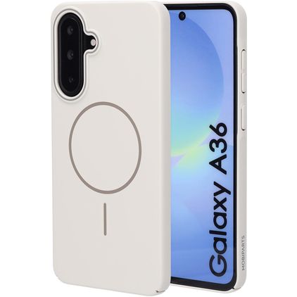 Mobiparts Slim Line Samsung Galaxy A36 MagSafe Hülle Hardcase Backcover - Off White