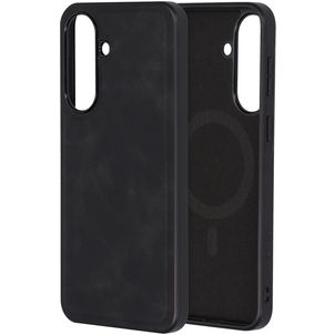 Mobiparts Classic Samsung Galaxy A37 MagSafe Hülle TPU,Kunstleder Backcover - Graphite Black