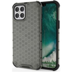 Mobigear Honeycomb iPhone 12 Pro Max Hardcase Backcover Shockproof - Grau