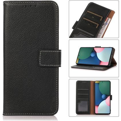 Mobigear Wallet POCO X4 GT Hülle Klapphülle Geldbörse - Schwarz