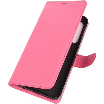 Mobigear Classic HTC Desire 20 Pro Hülle Klapphülle Geldbörse - Magenta