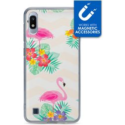 My Style Magneta Samsung Galaxy A10 Hülle Flexibles TPU Backcover - Flamingo